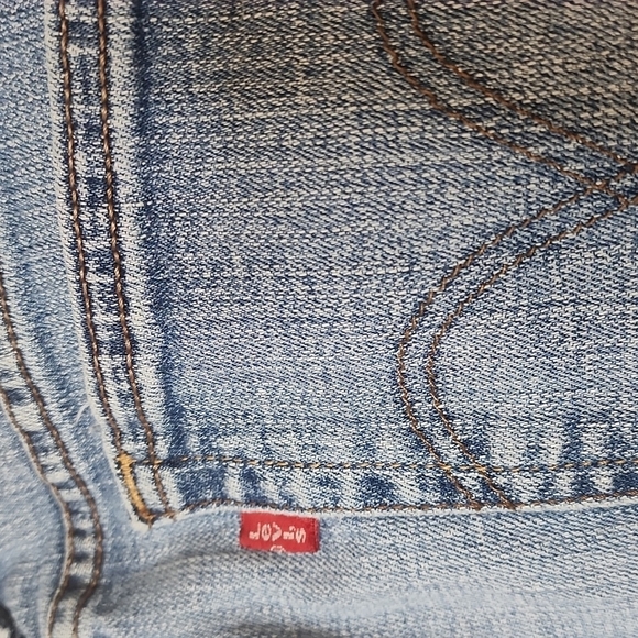 Levis 505 Straight Leg Womens Jeans Classic Medium Wash Summer Faded Iconic - Picture 8 of 16